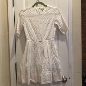 Gap Size 0 White Eyelet Lace Dress WITH POCKETS!!